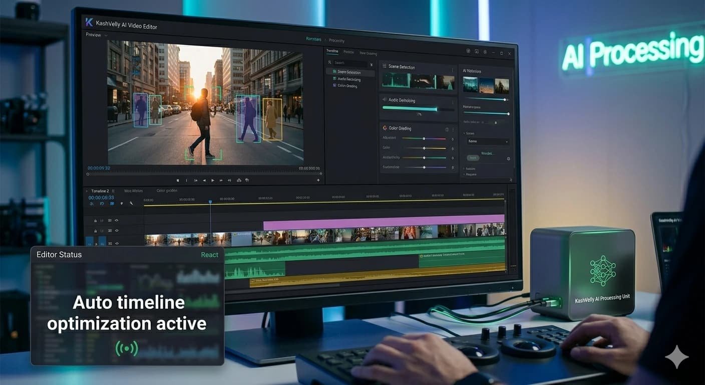 AI video editing interface