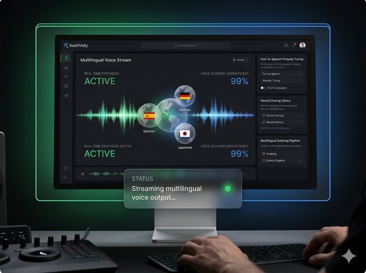 AI voice waveform
